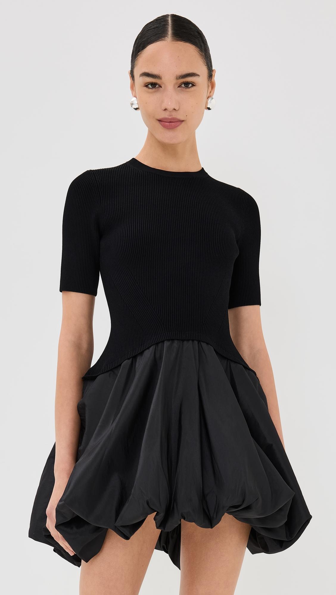 kenny short sleeve bubble mini dress