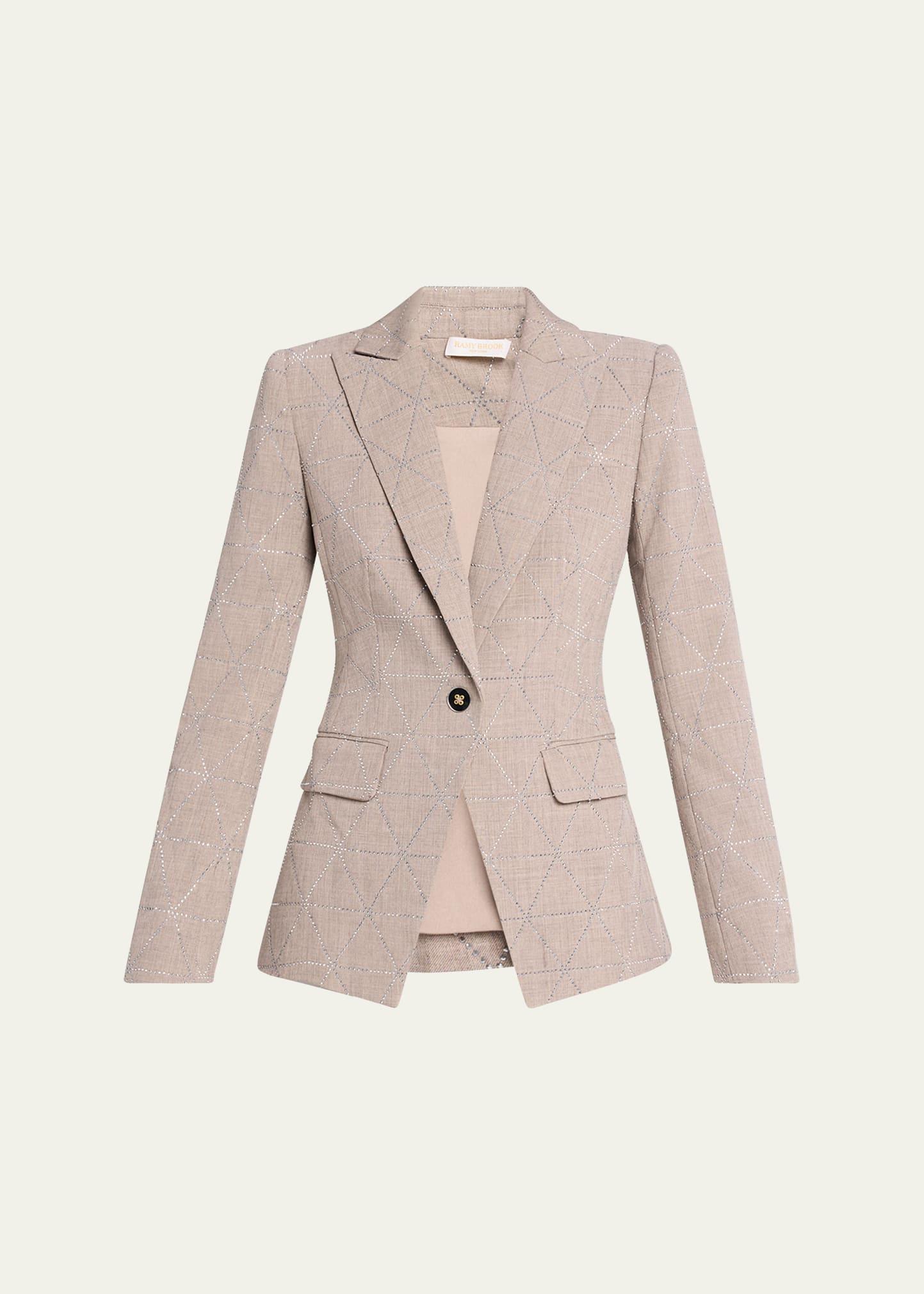 kensington embellished single-breasted blazer