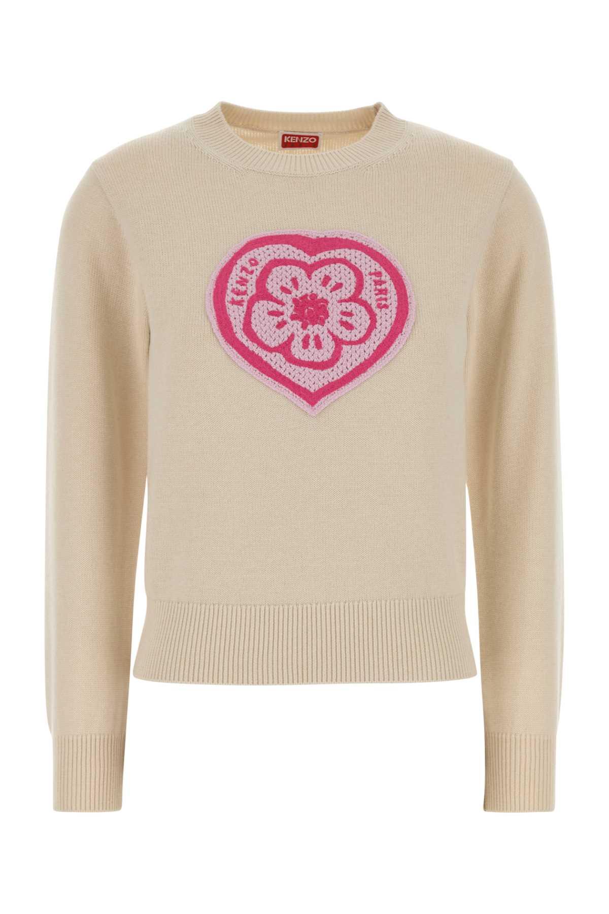 kenzo cream cotton blend sweater