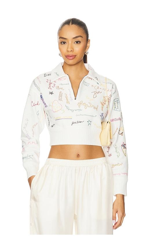 kenzo graduation polo pullover in ivory.