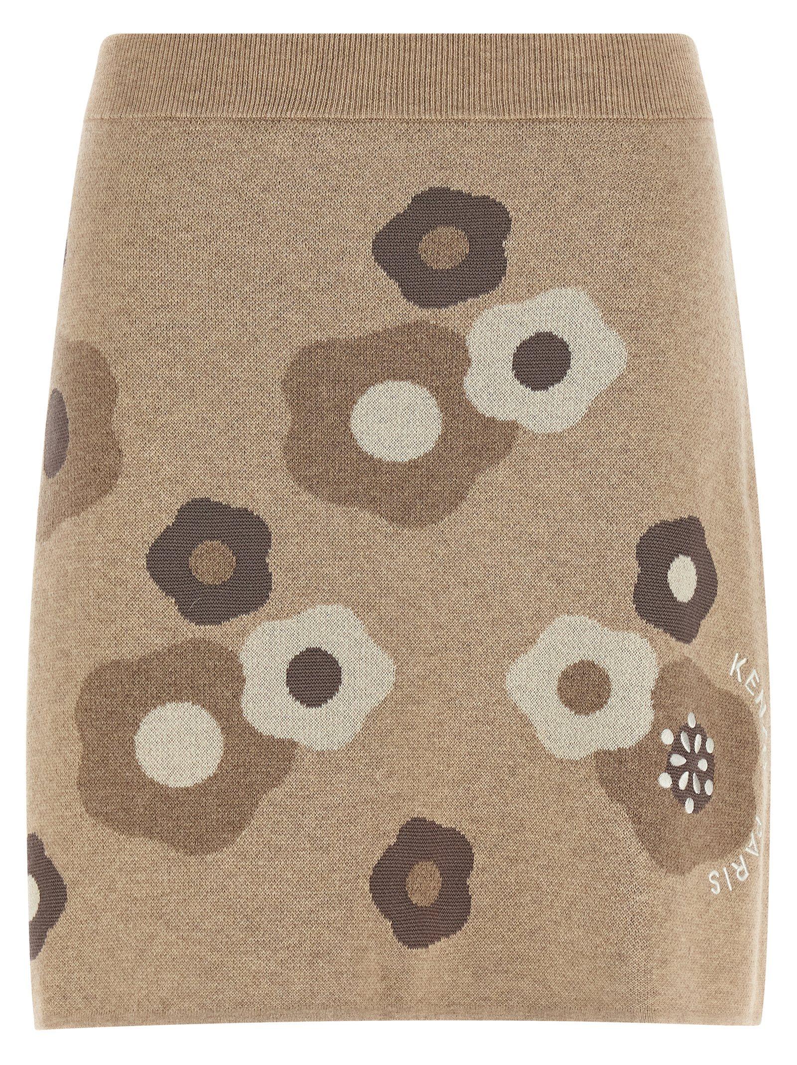 kenzo hana dots skirt beige - women