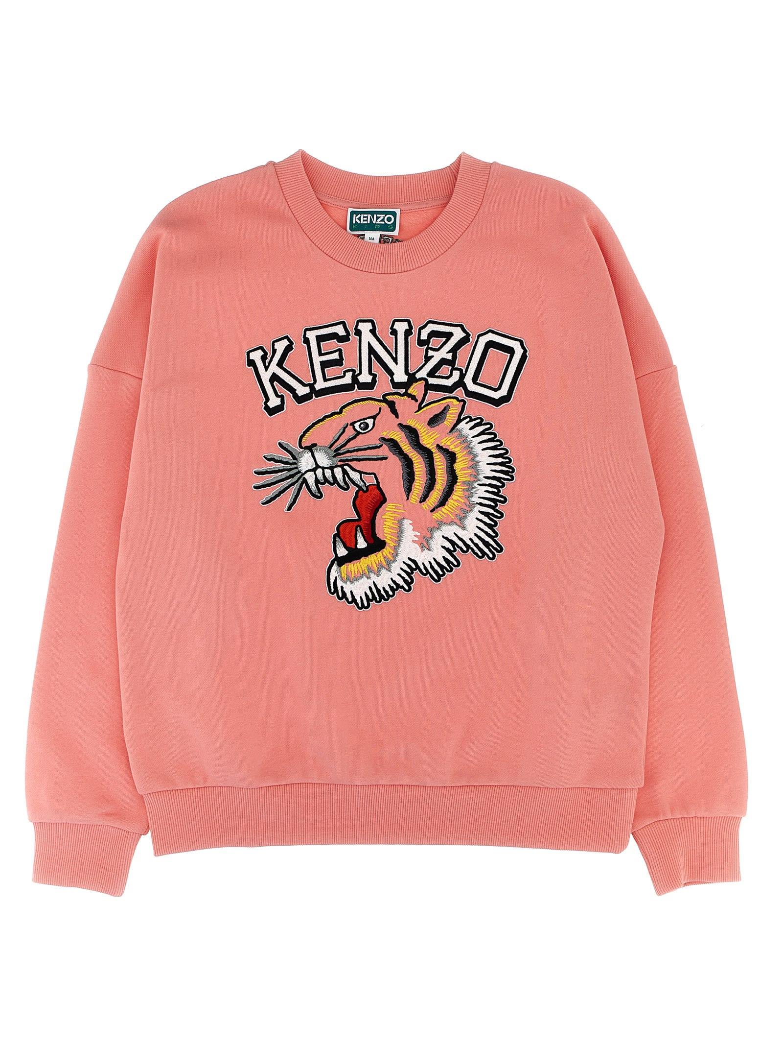 kenzo kids logo embroidery sweatshirt