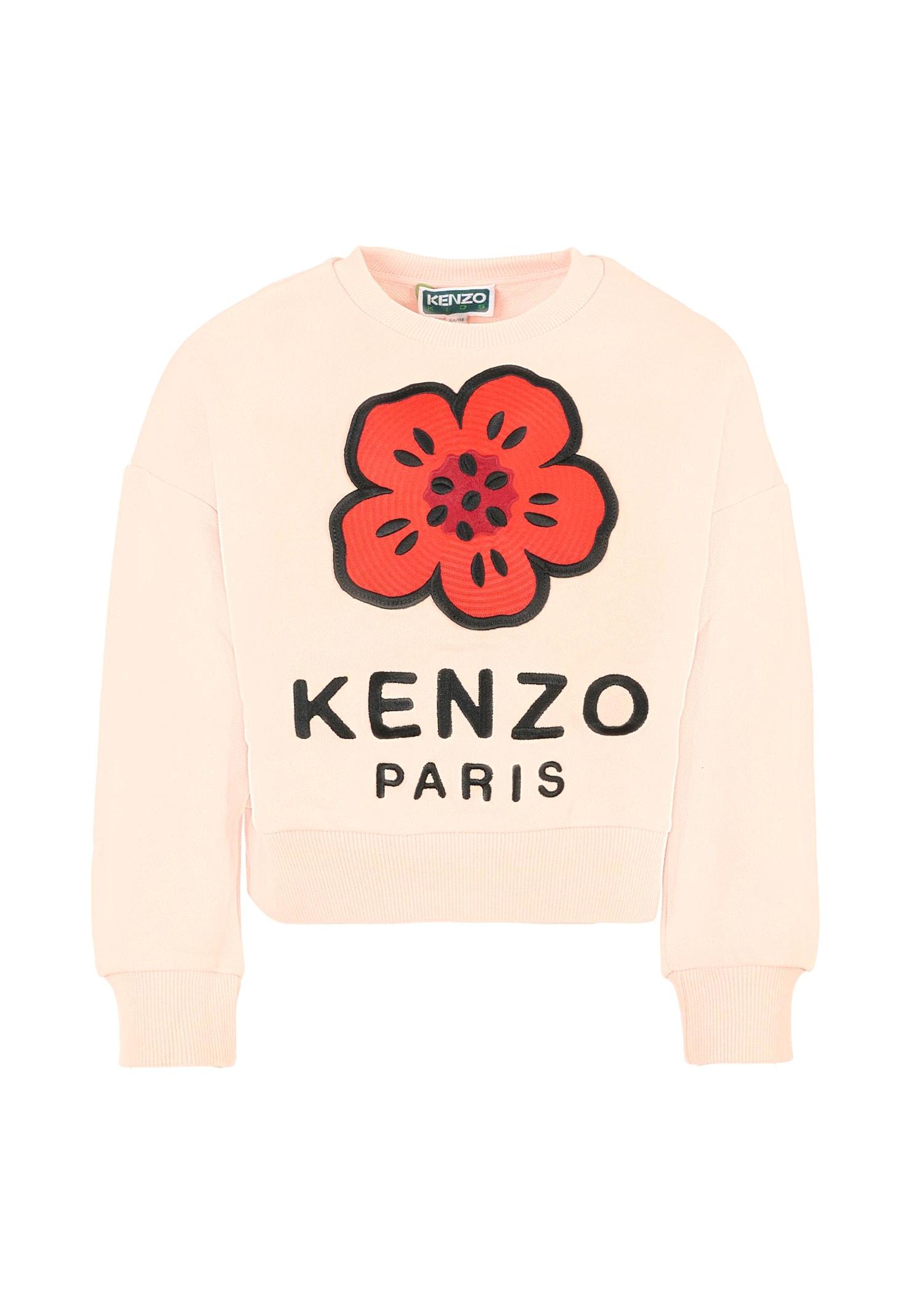 kenzo kids pink sweatshirt for girl
