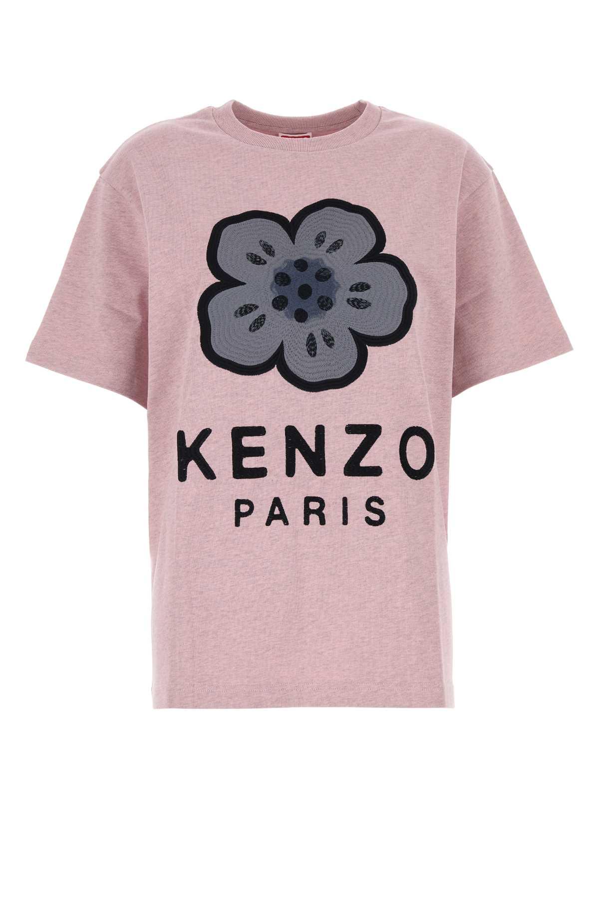 kenzo melange pink cotton oversize t-shirt