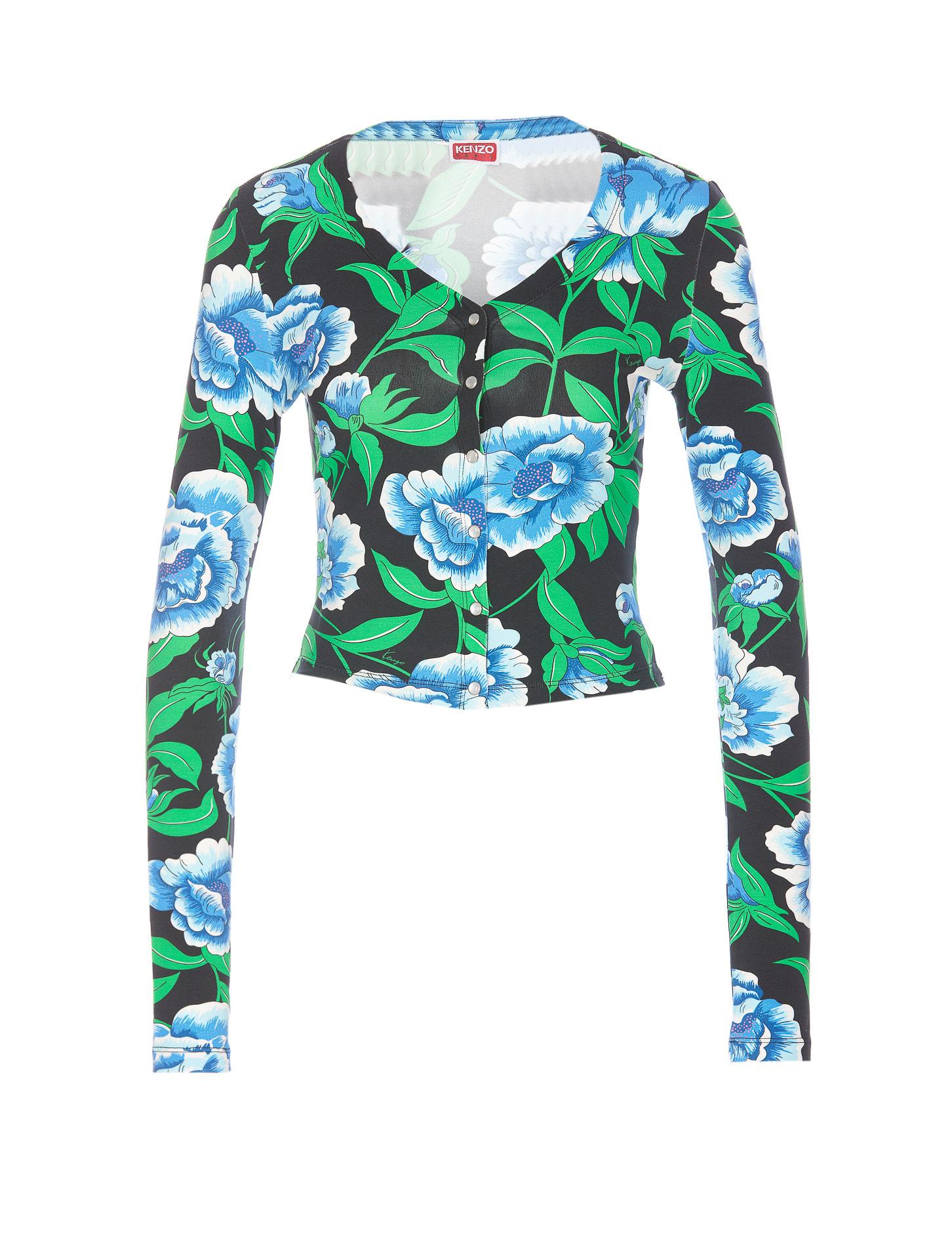 kenzo peonies cardigan