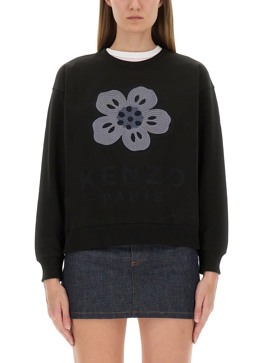 kenzo sweatshirt with boke flower embroidery