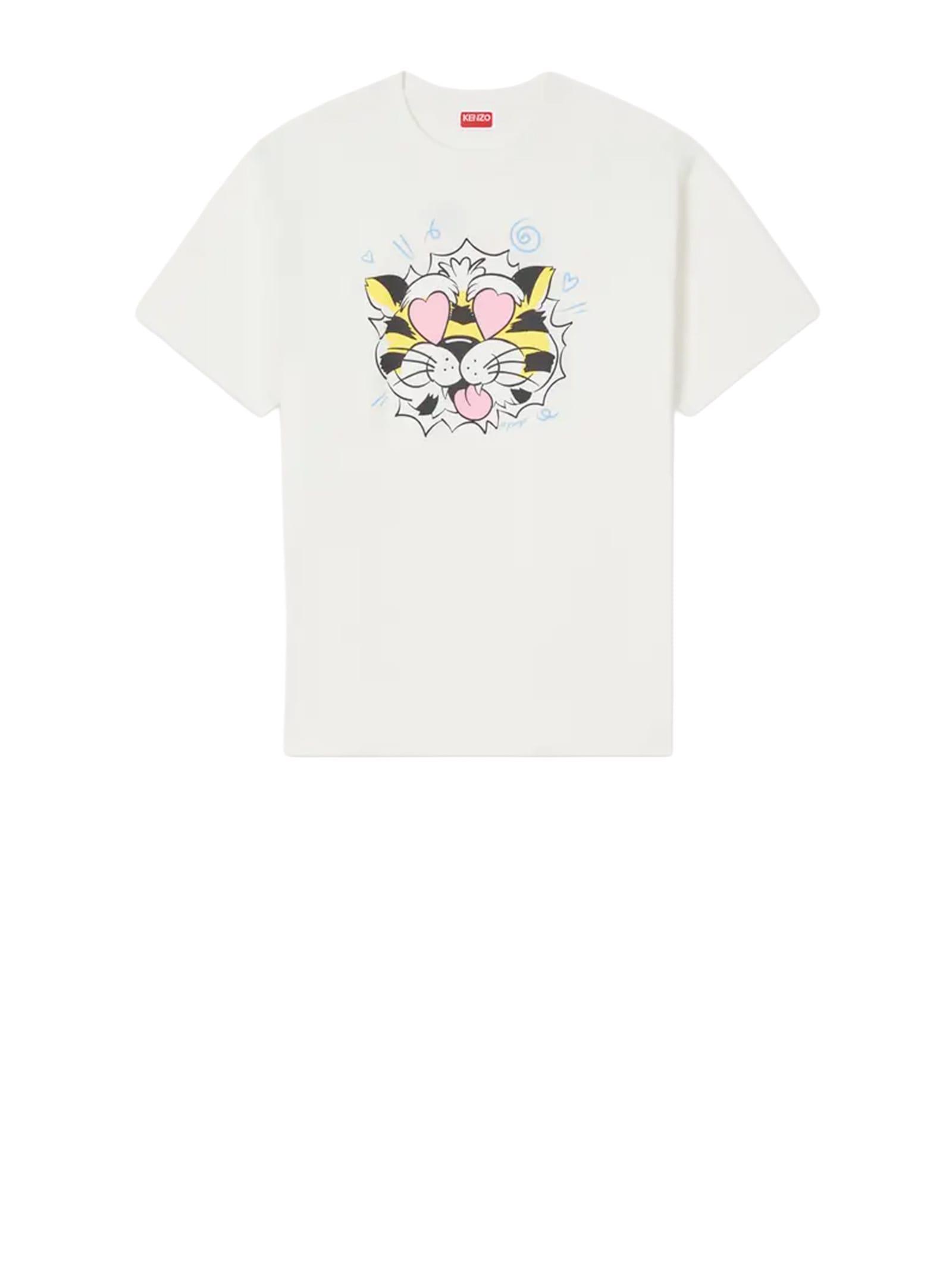 kenzo t-shirts and polos beige