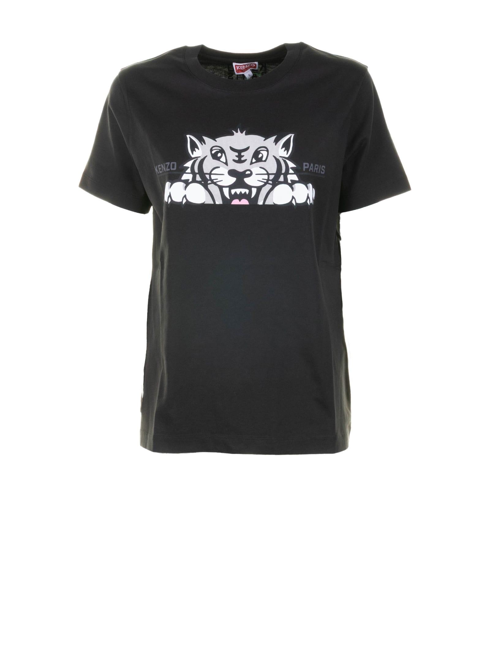 kenzo t-shirts and polos black