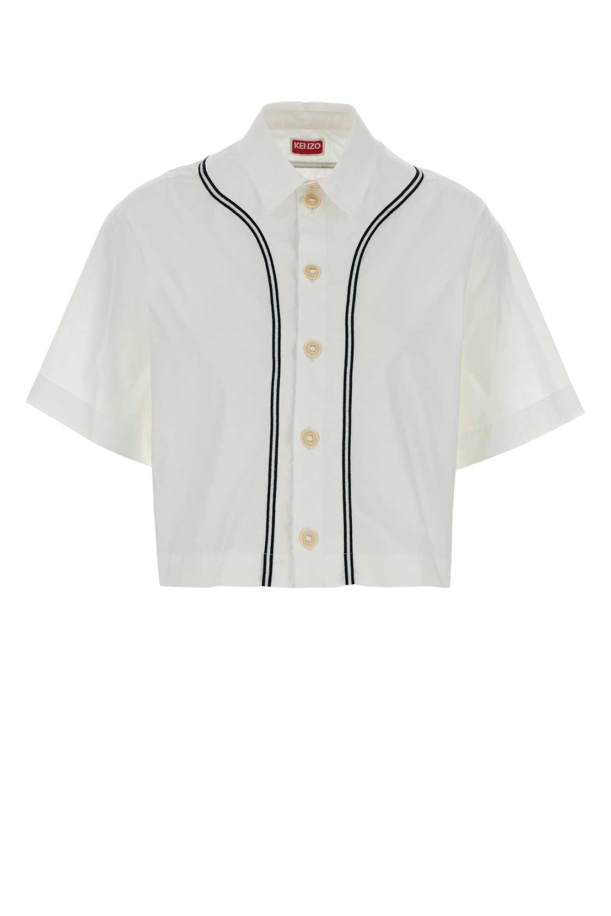 kenzo white poplin shirt