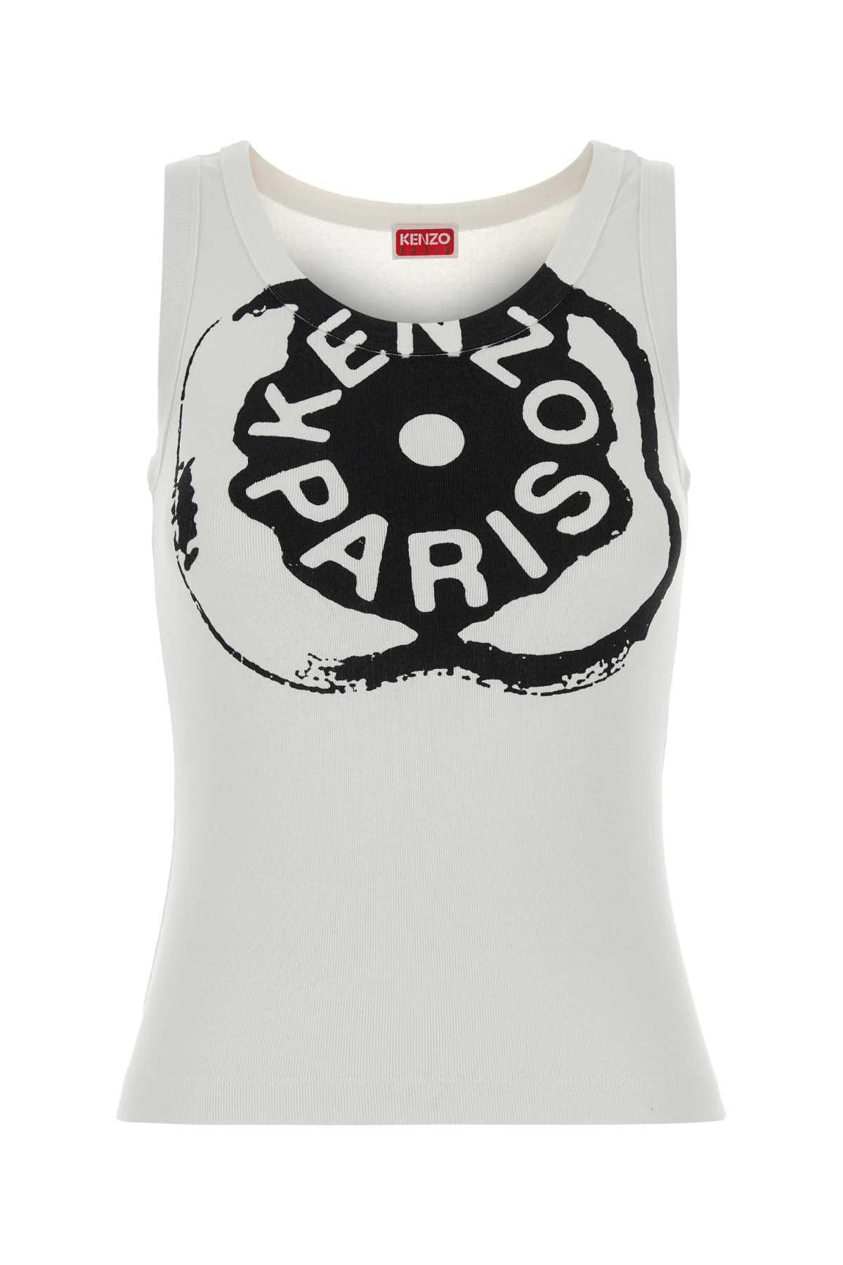 kenzo white stretch tank top