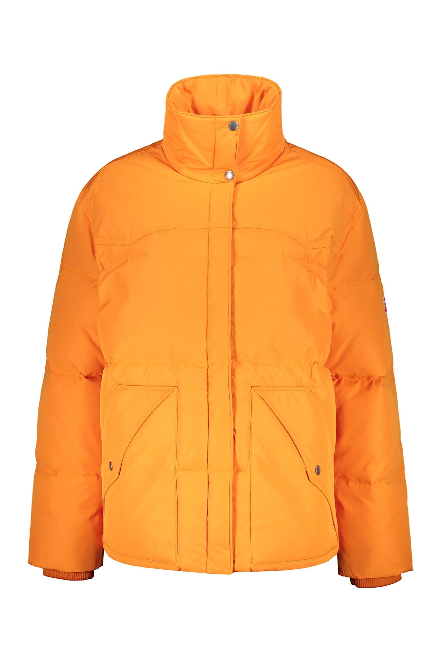 kenzo zip and snap button fastening down jacket