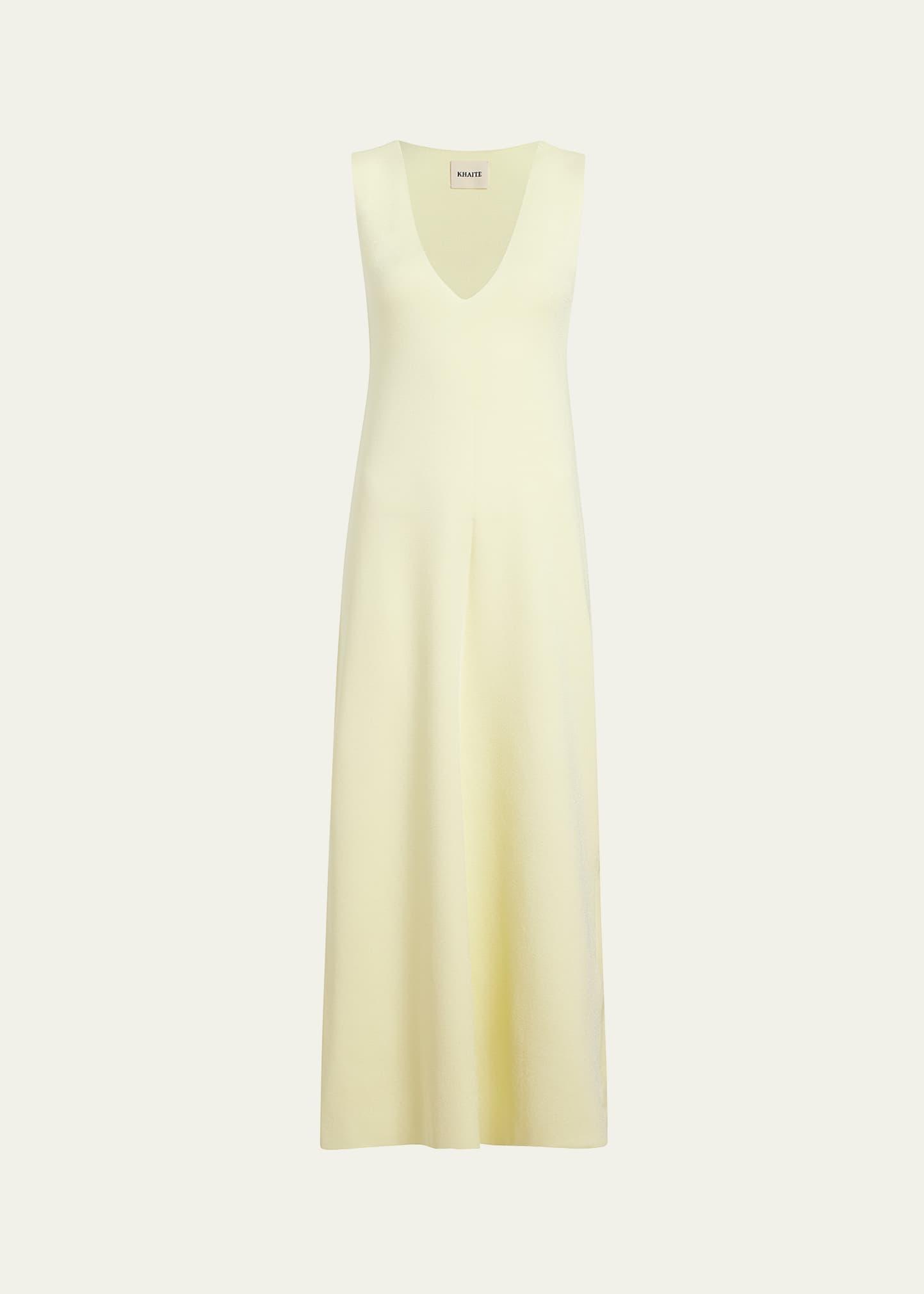keran long v-neck dress