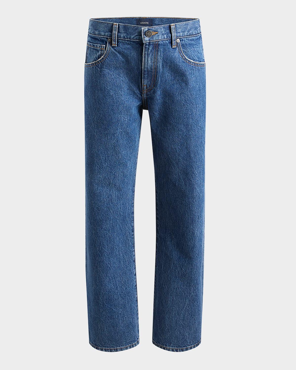 kerrie acid-wash straight-leg jeans