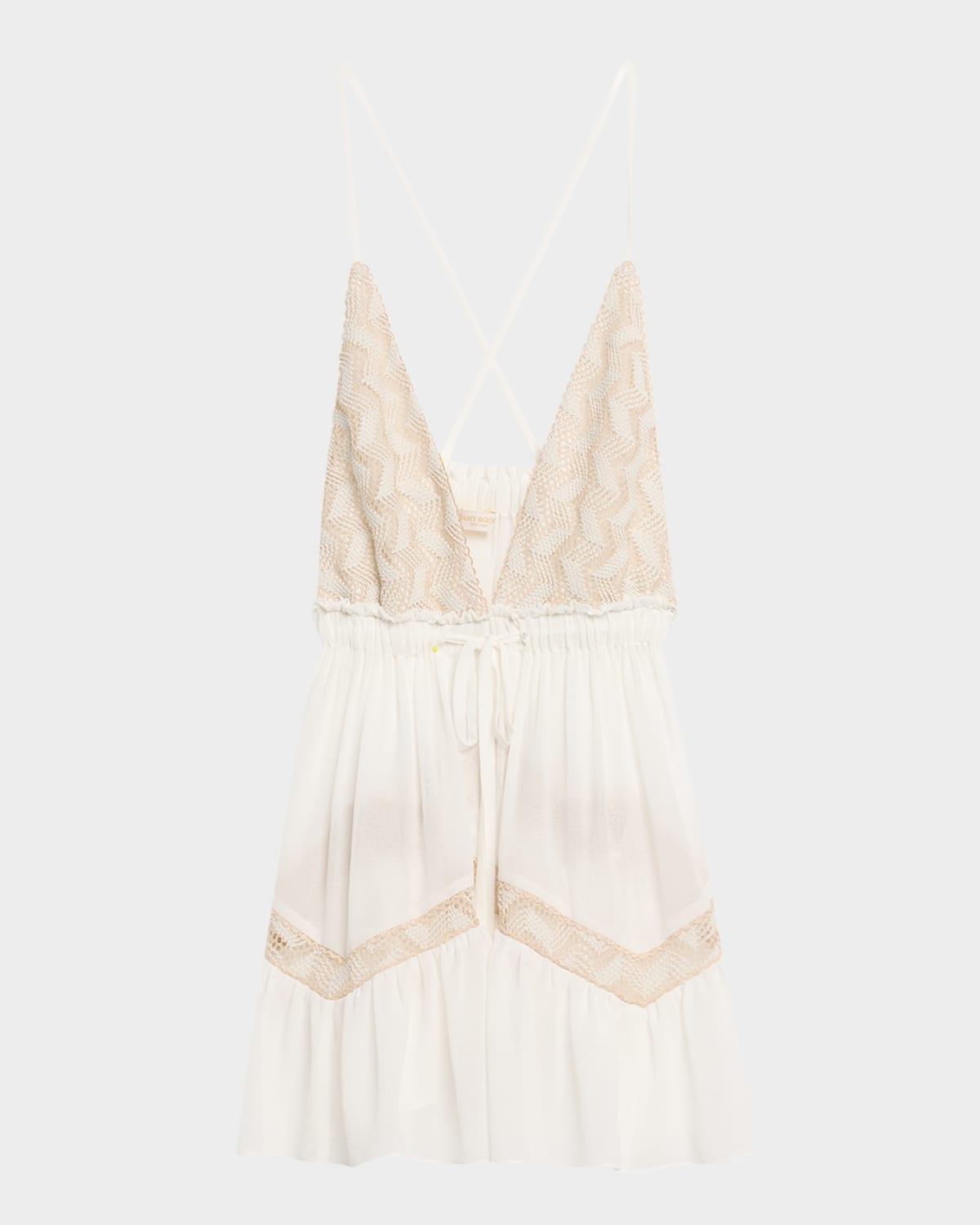 kerry crochet-trim mini dress