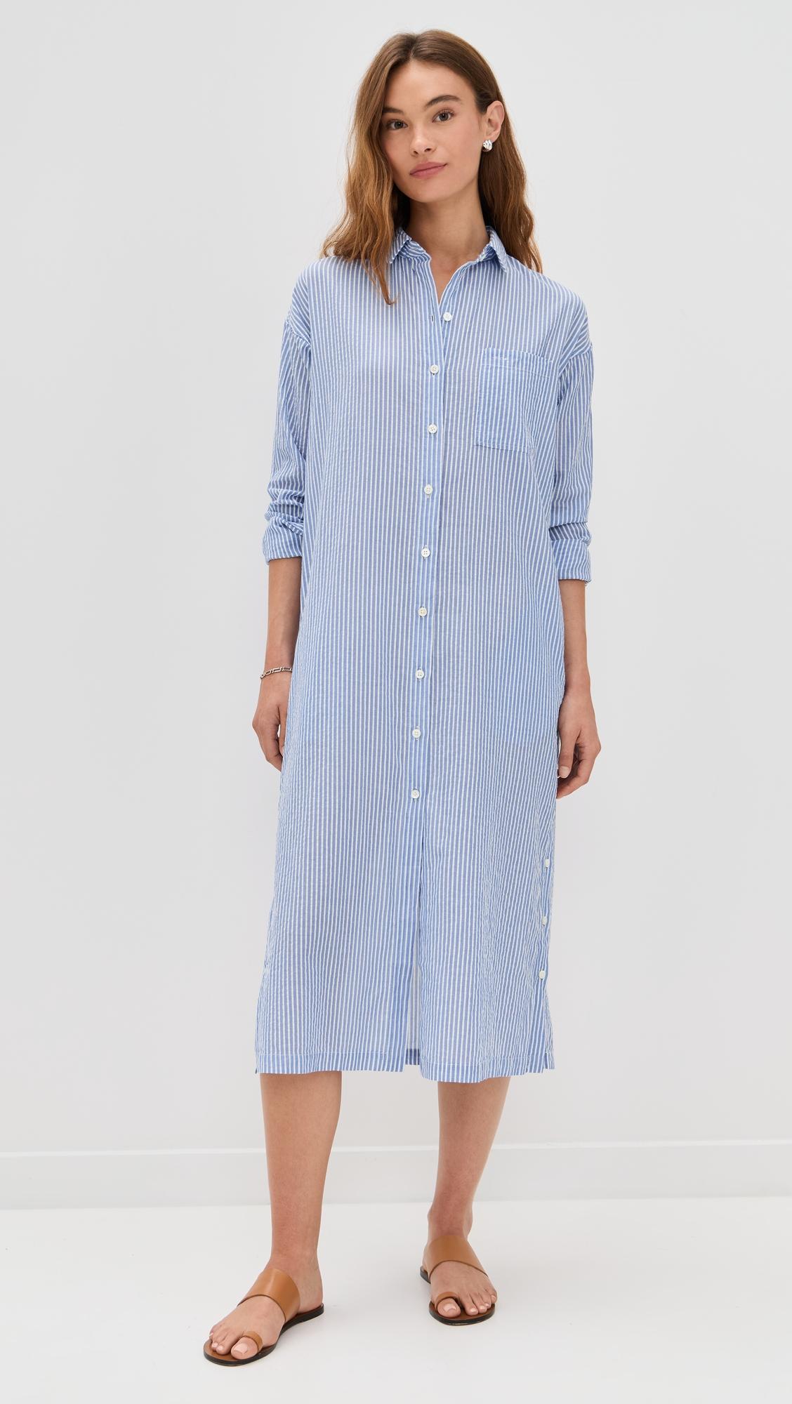 kerry shirtdress in seersucker stripe