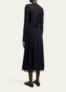 kerstin ruched crepe jersey midi dress
