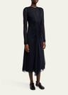 kerstin ruched crepe jersey midi dress