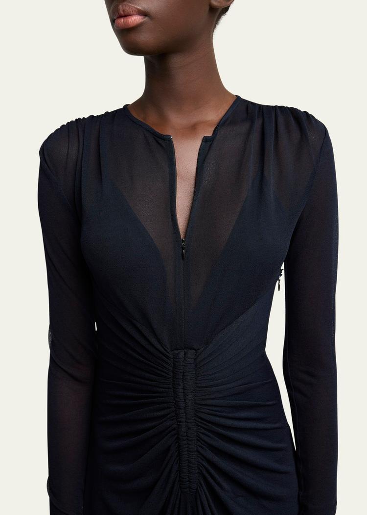 kerstin ruched crepe jersey midi dress