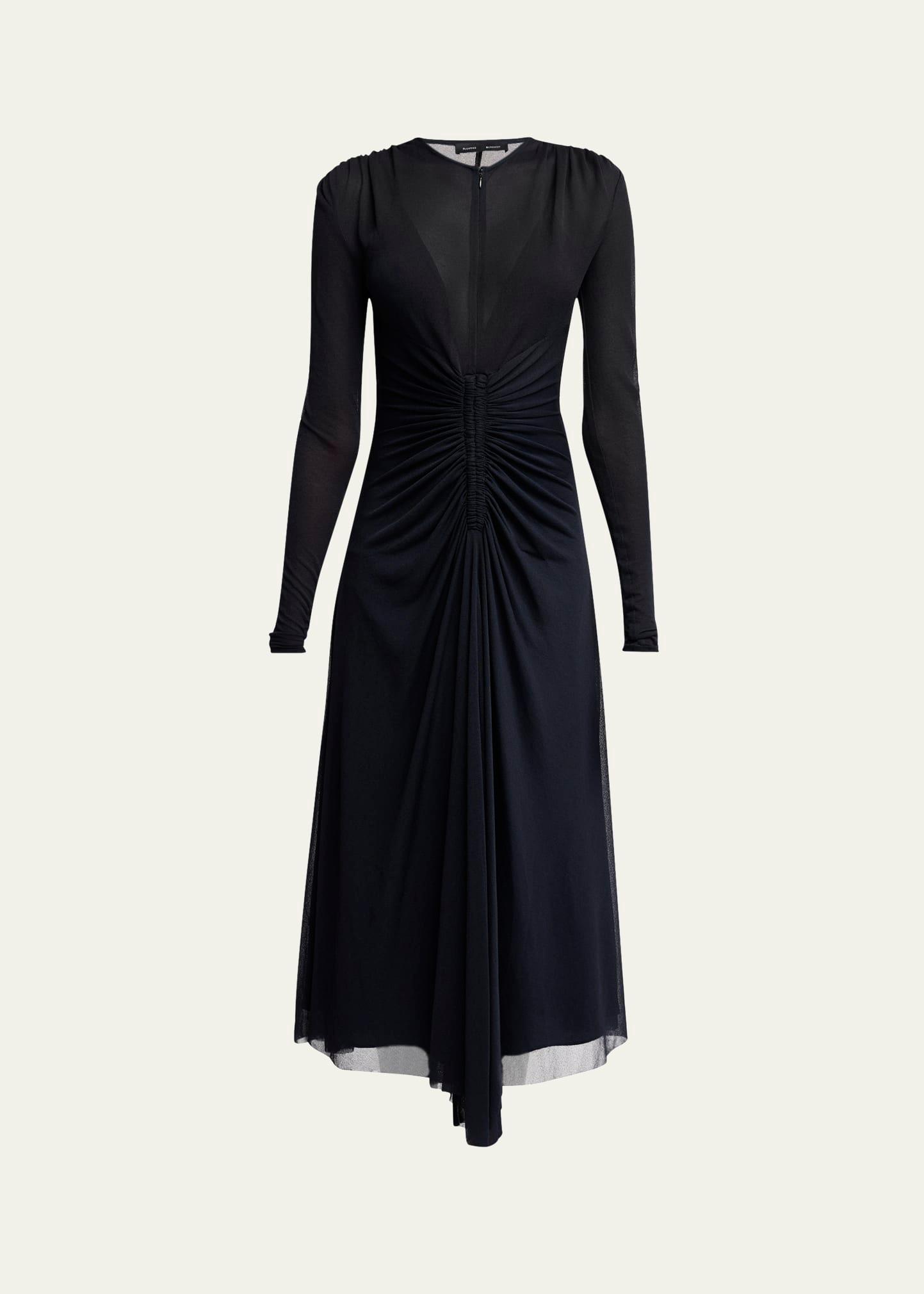 kerstin ruched crepe jersey midi dress