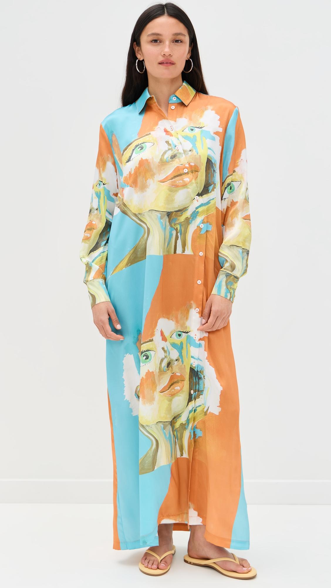 kesi maxi shirt dress