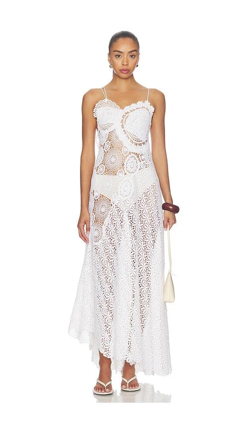 kettel atelier dalia crochet dress in white.