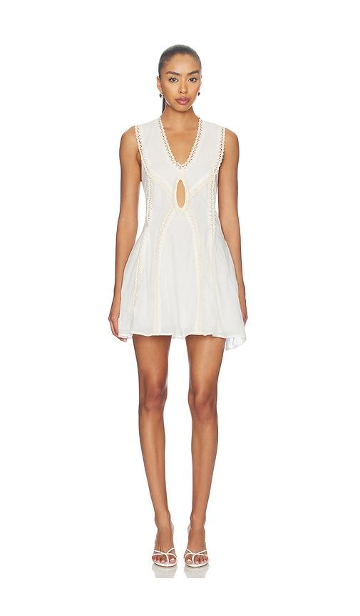 kettel atelier lace cotton dress in white.