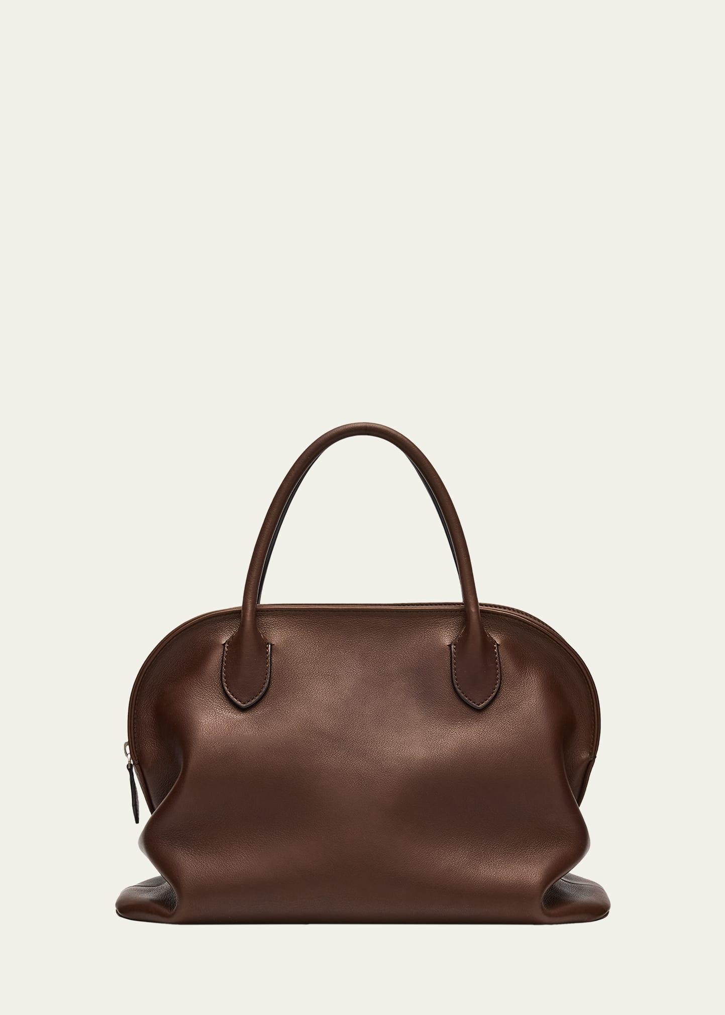 kew bowling top-handle bag in saddle leather