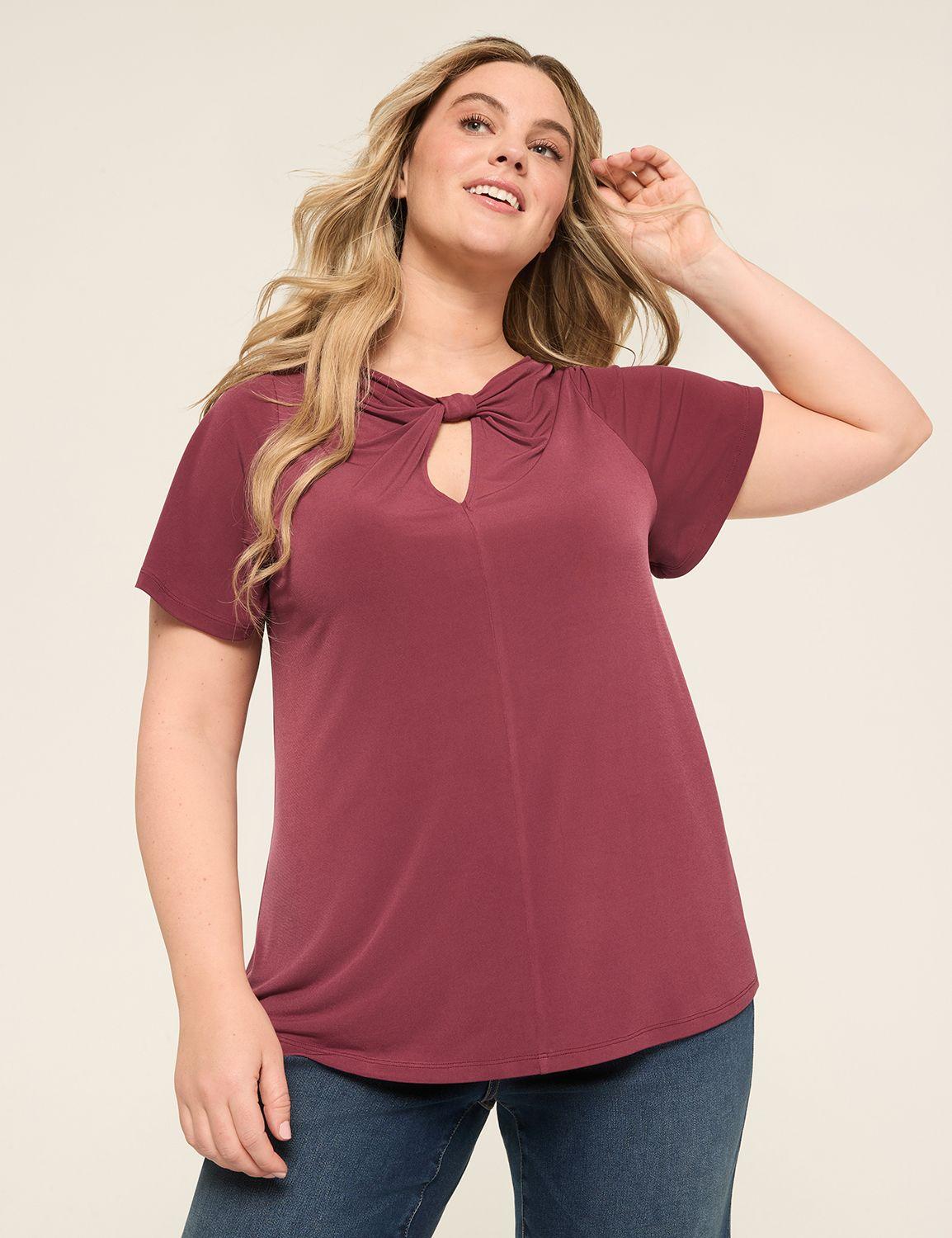 keyhole knotted-neck top