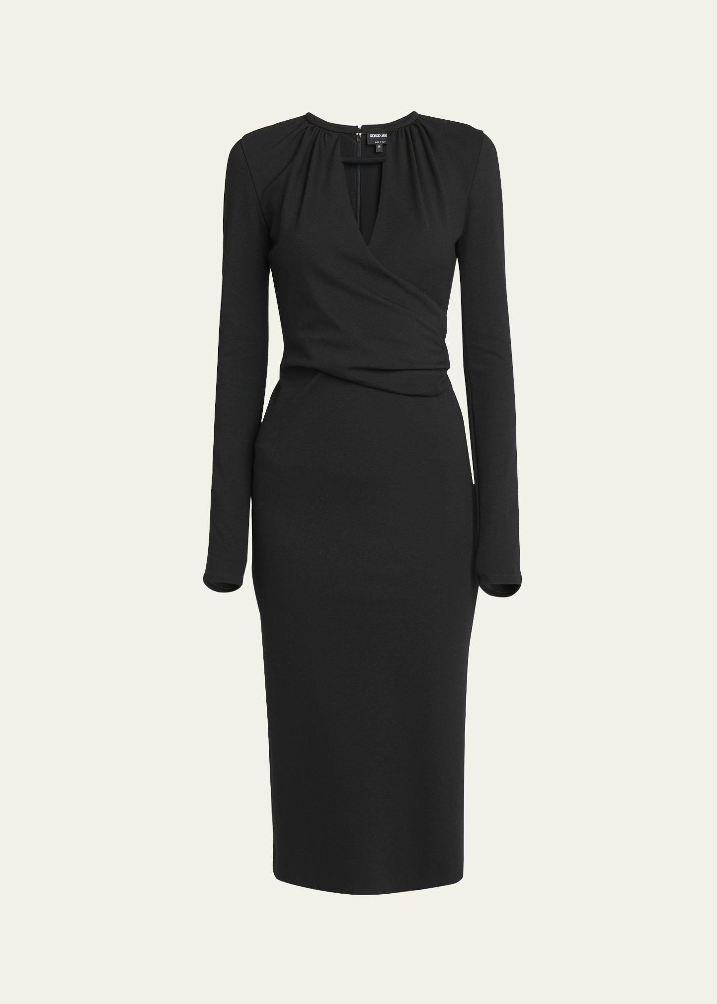 keyhole milano jersey sheath dress