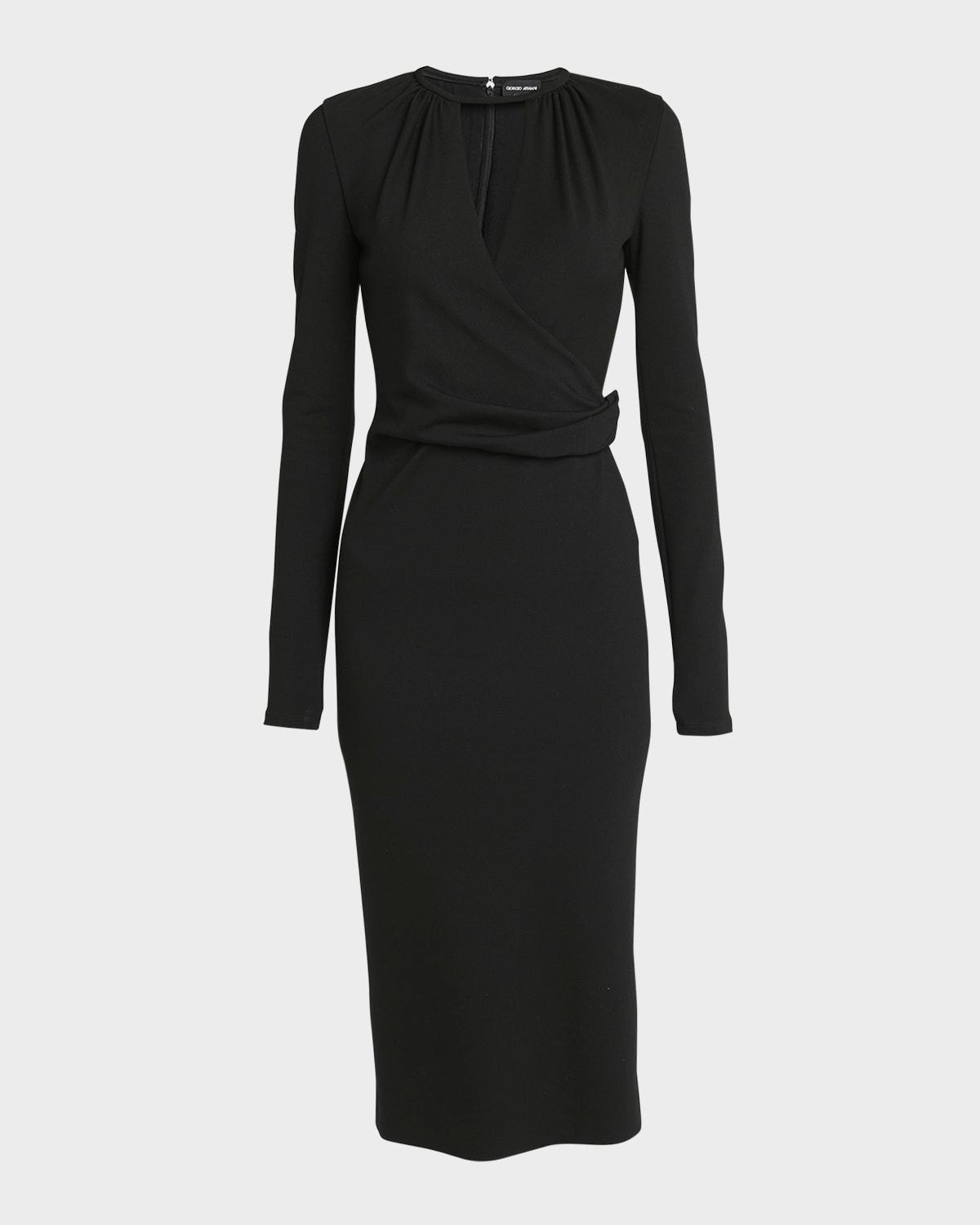 keyhole milano jersey sheath dress