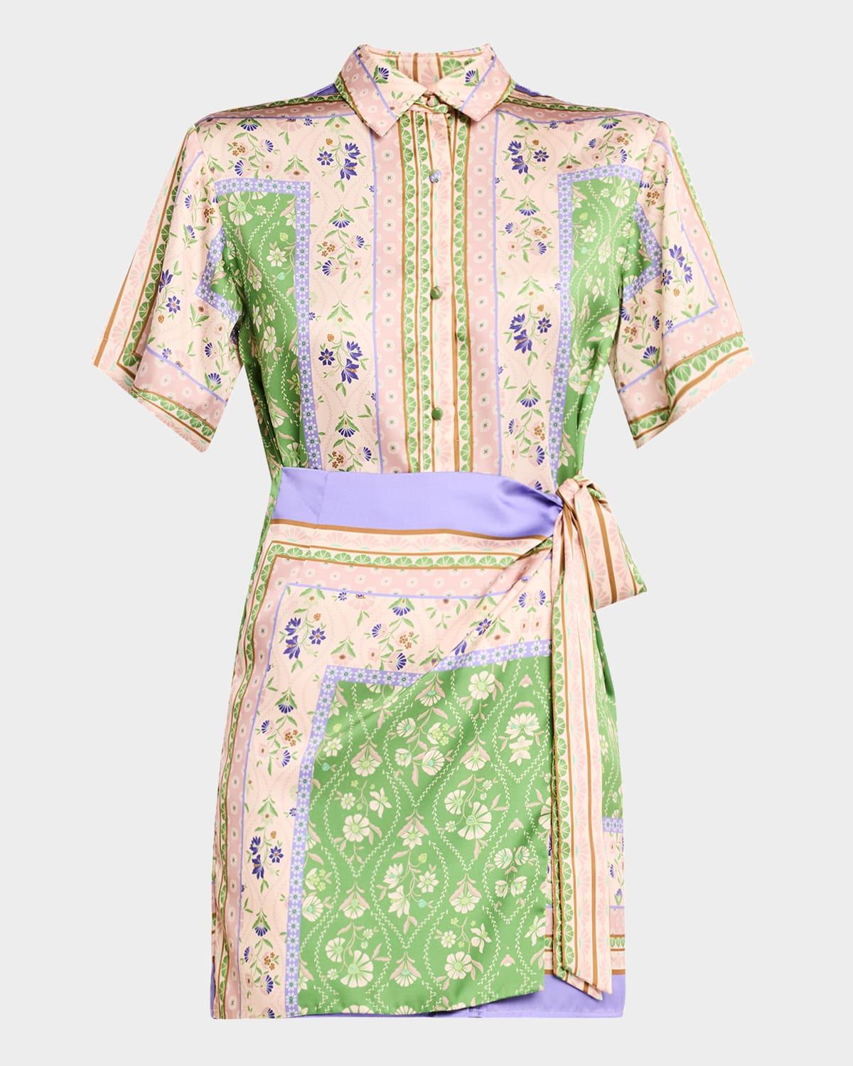 kezia wrap mini dress