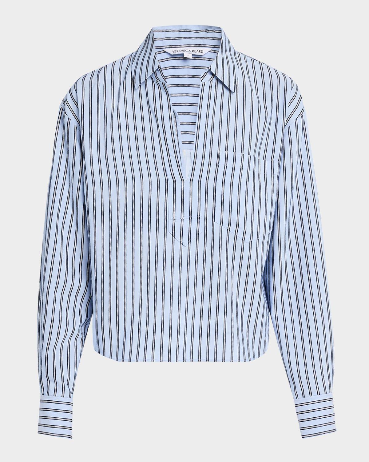 khai stripe long-sleeve top