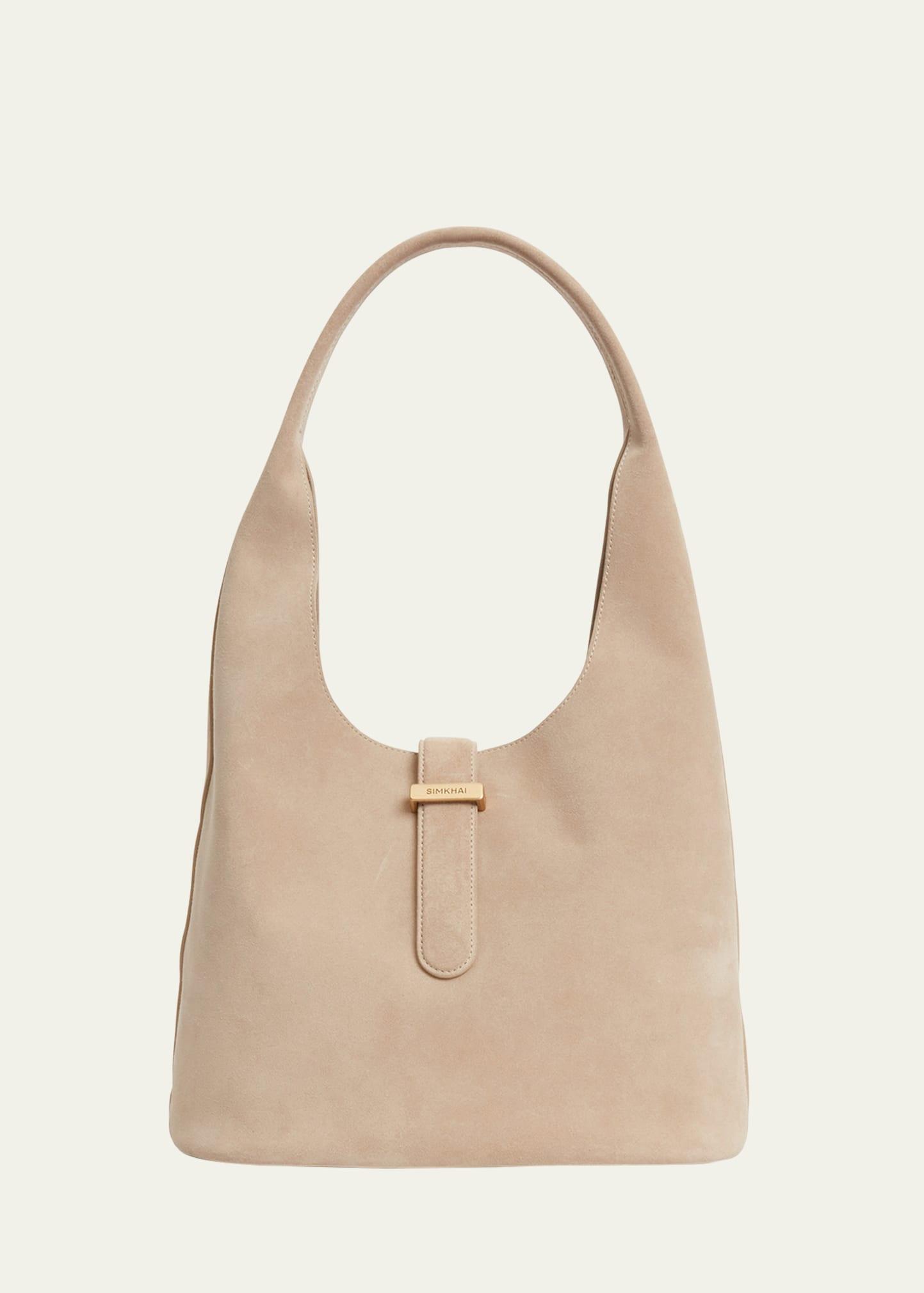 khai suede hobo bag
