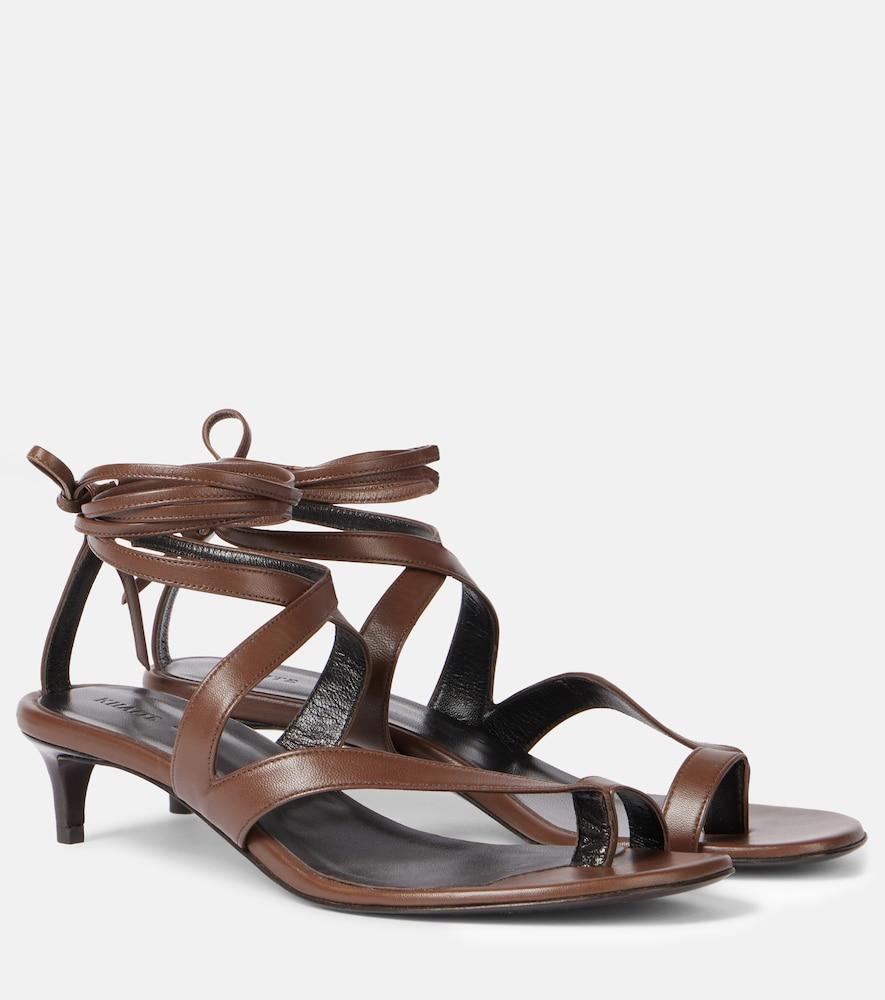 khaite aimee 35 leather thong sandals