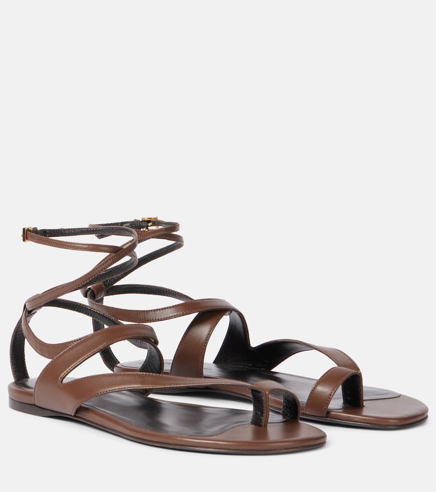 khaite aimee leather sandals