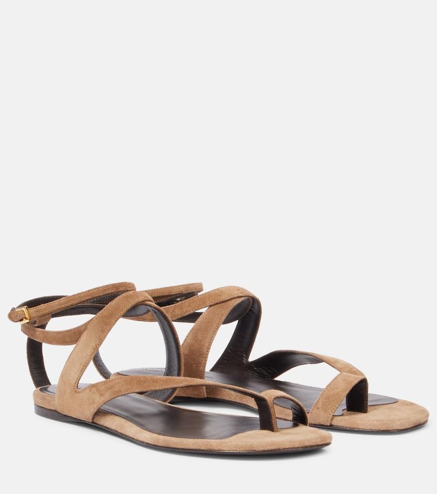 khaite aimee suede sandals