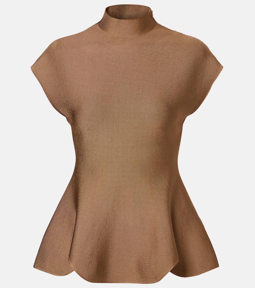 khaite andra knitted top