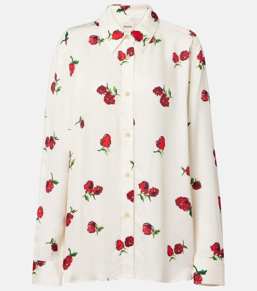 khaite argo printed twill shirt