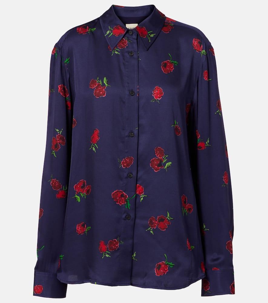 khaite argo printed twill shirt