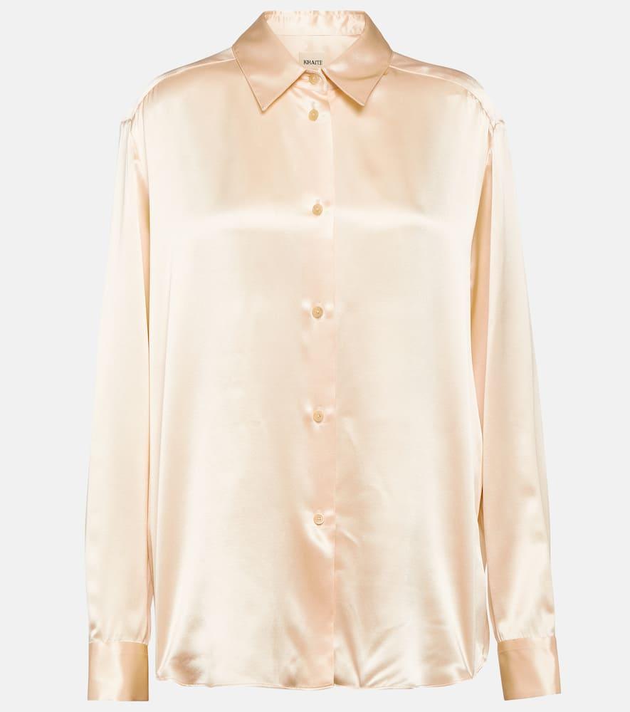 khaite argo silk charmeuse blouse