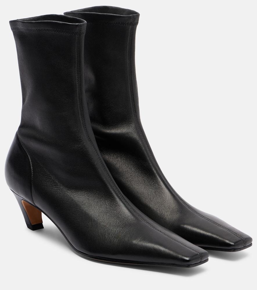 khaite arizona 50 leather ankle boots
