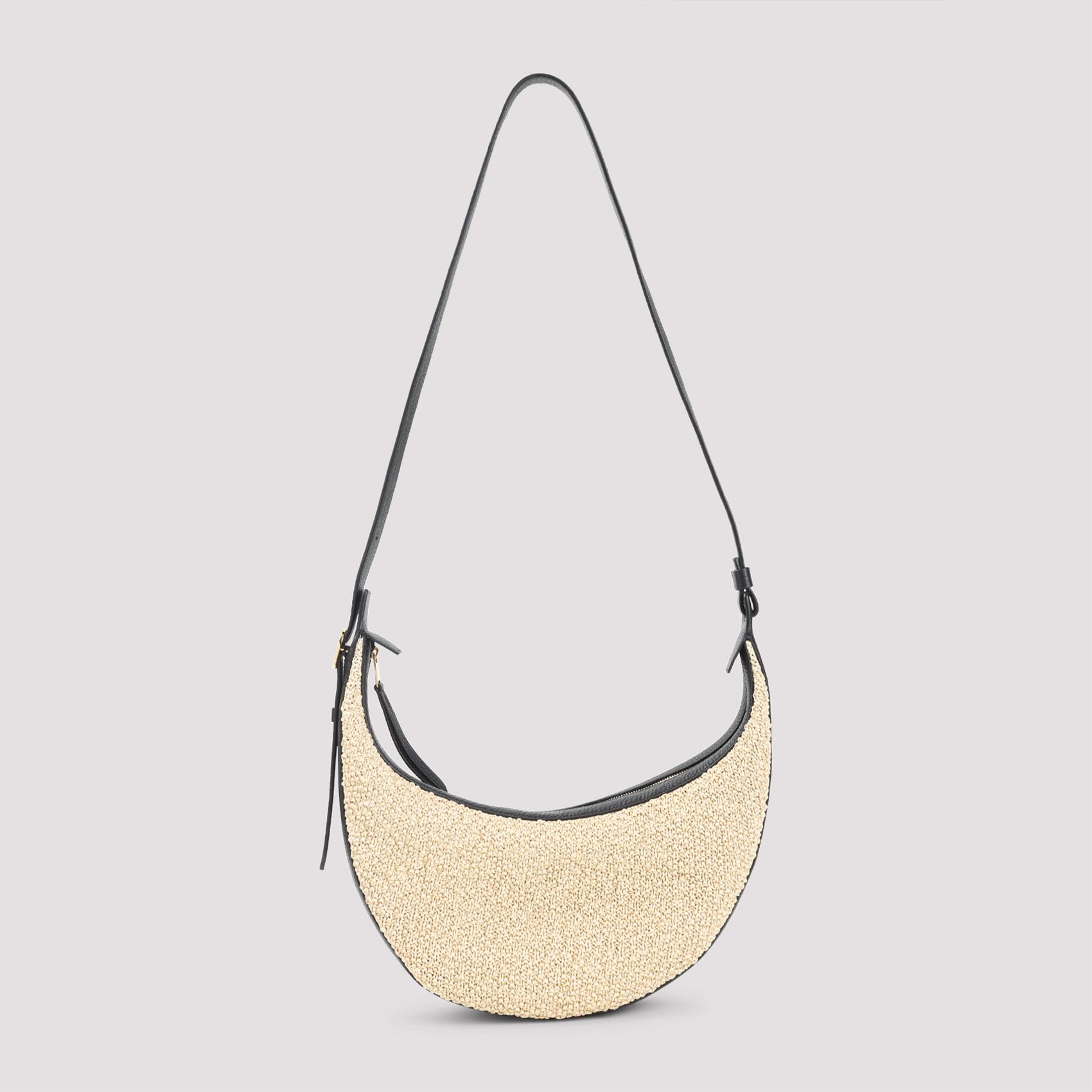 khaite augustina small shoulder bag black raffia - women