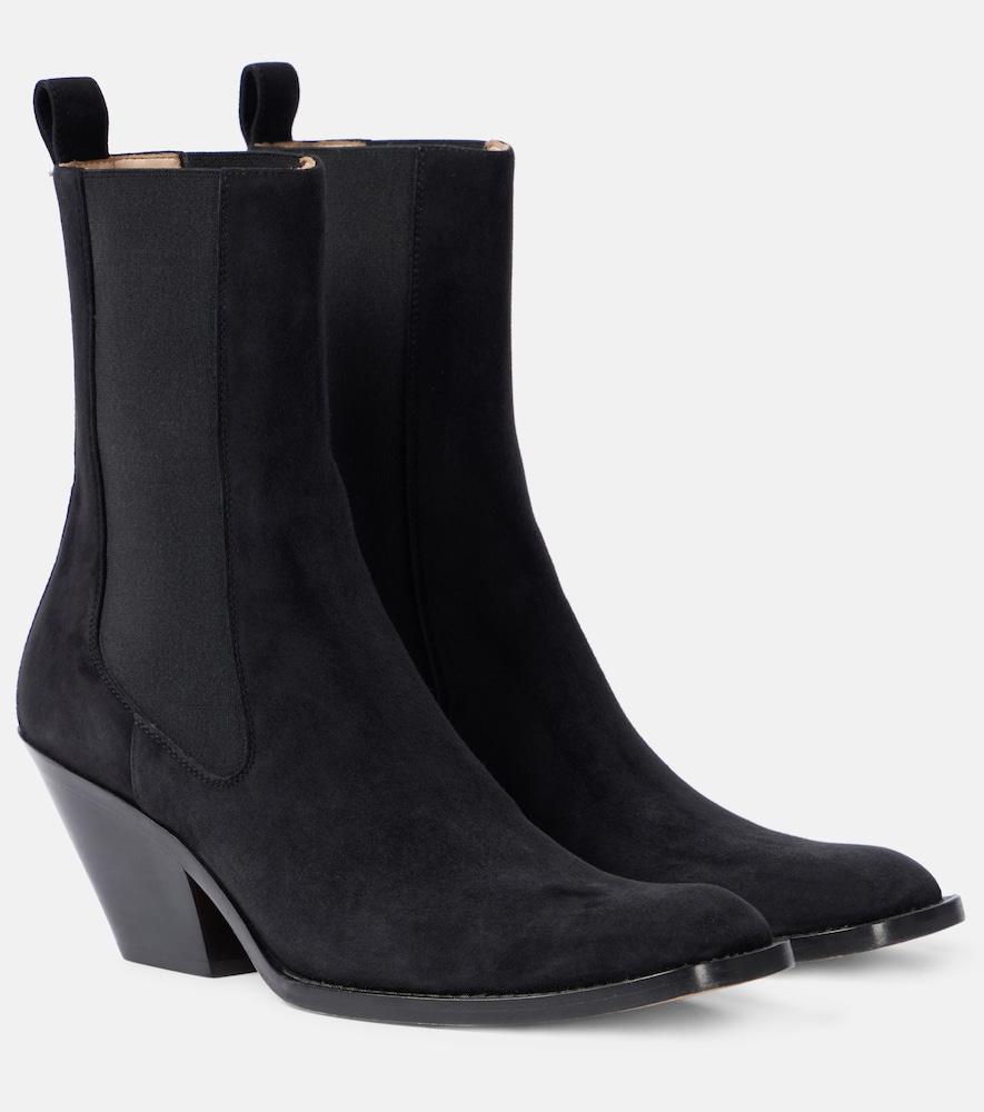 khaite austin 60 suede ankle boots