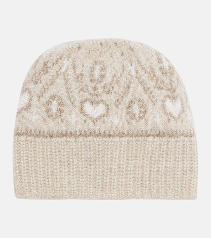 khaite avers fair isle cashmere beanie