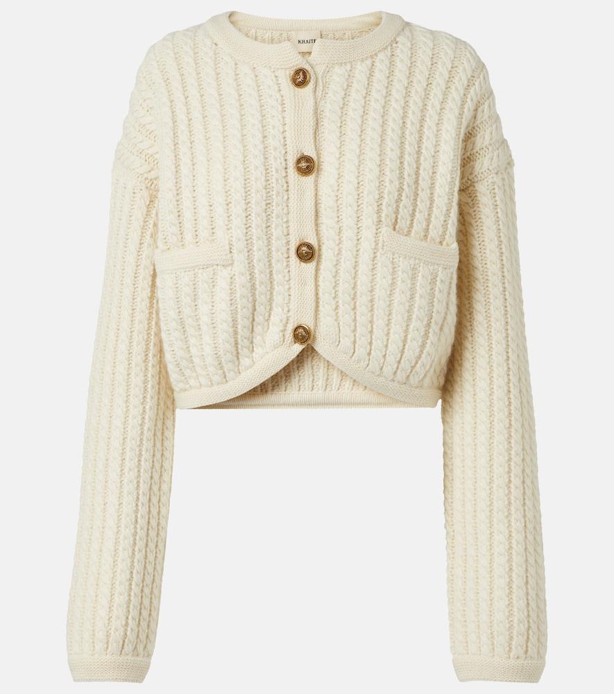 khaite balser cashmere and mohair cardigan