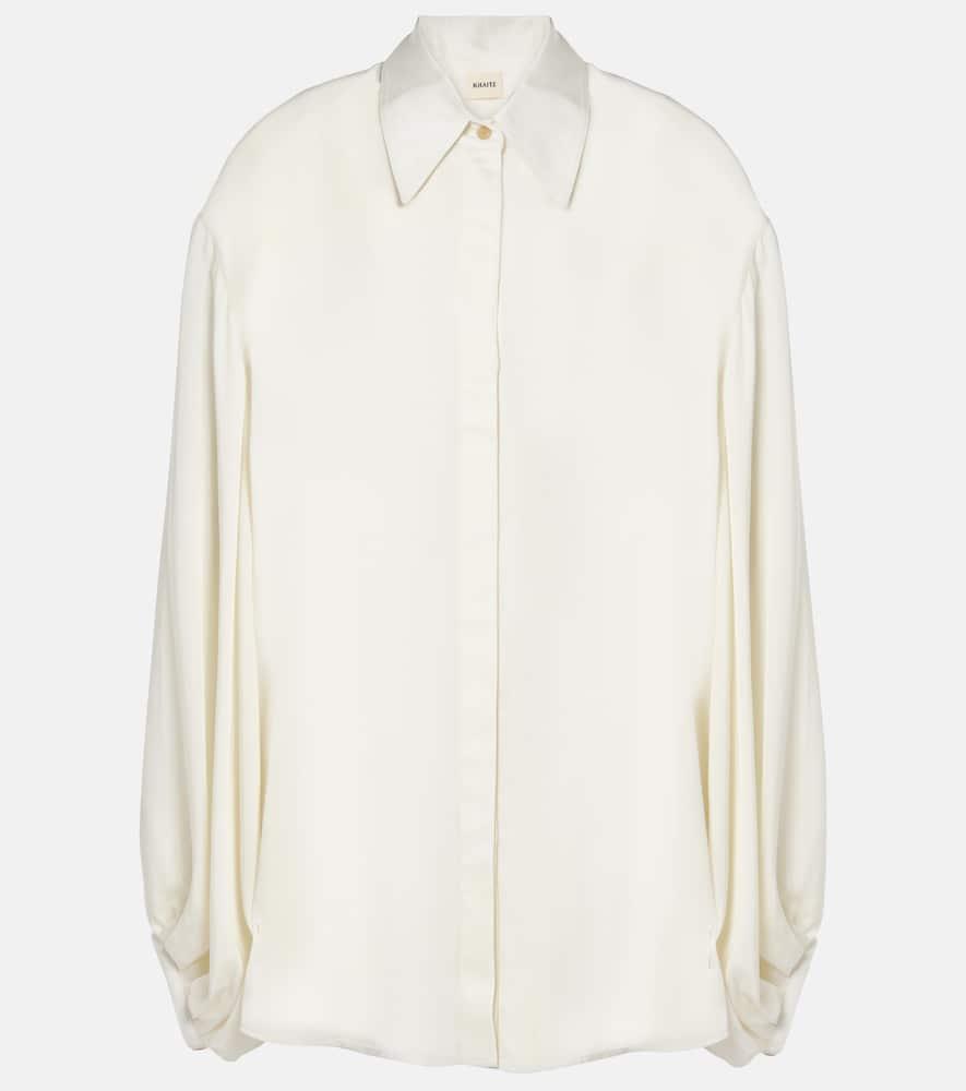khaite bam chiffon shirt
