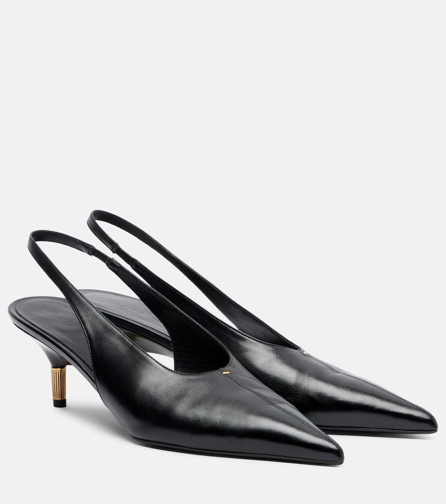khaite bella 55 leather slingback pumps