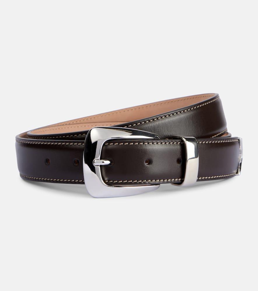 khaite benny leather belt