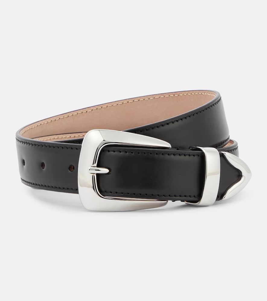 khaite benny leather belt