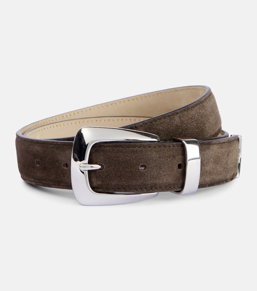 khaite benny suede belt